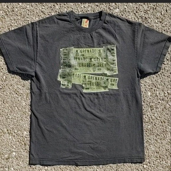 Lrg Other - Vtg 90s LRG Grenades Graphic T-Shirt L Made in USA Skater Y2K Streetwear